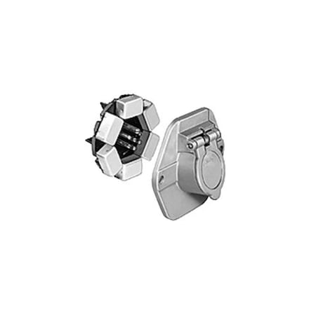 Velvac 7-Way Circuit Breaker Socket 20 Amp 593052